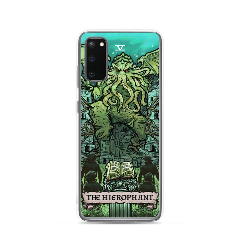 The Hierophant Tarot Card Phone Case Samsung S22 Plus S21 S20 FE S10 S10+ S10e Cthulhu Phone Case Horror Phone Case Gothic Phone Case Goth 