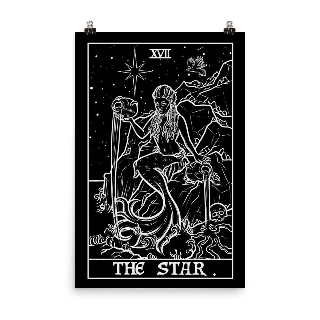 The Hermit Tarot Card Goth Gothic Gift Occult Comic Graphic - Hermit -  Sticker