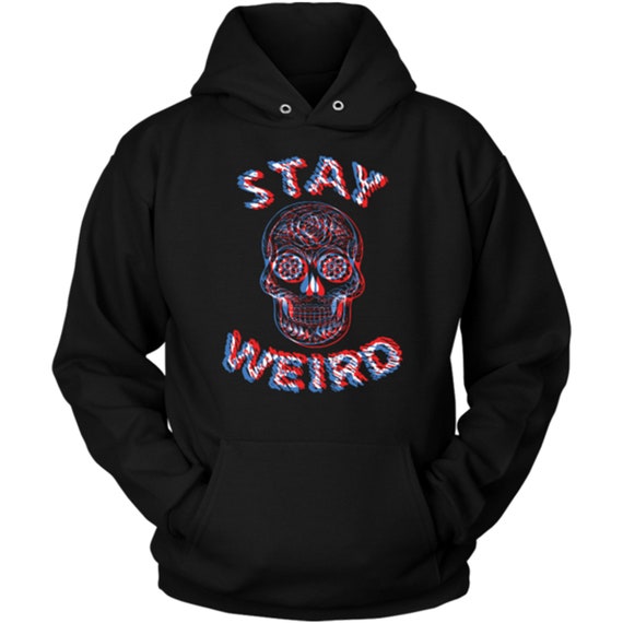 Stay Weird Sugar Skull Trippy Glitch Optical Illusion Shirt Stay Weird Sugar Skull Trippy Glitch Optical Illusion Shirt