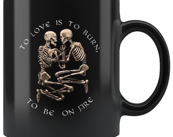 Skeleton Lovers Coffee Mug Halloween Coffee Mug Gothic Coffee Mug Goth Coffee Mug Gifts for Girlfriend from Boyfriend Skeleton Mug Goth Gift