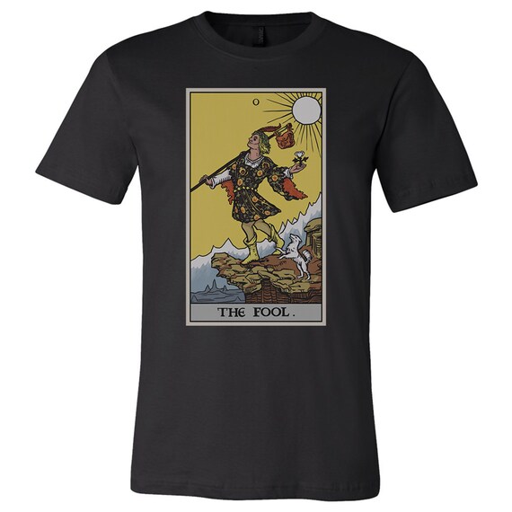 KEY TO LITWAKE UP THE FOOL Tシャツ The Fool Tarot Card Shirt Revival Tarot Witch Clothing Pagan Shirt
