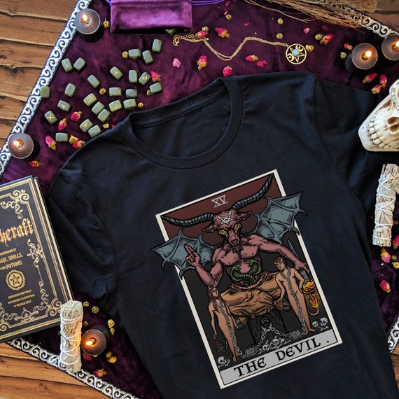 The Devil Tarot Card Shirt Pagan Witch Gothic Clothing Gifts The Devil Tarot Card Shirt Pagan Witch Gothic Clothing Gifts
