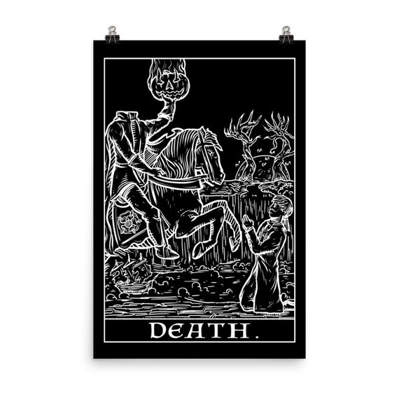 Buy Death Tarot Card Poster Halloween Poster Headless Horseman Online in  India 