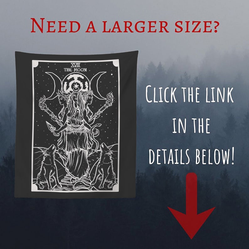 The Goddess Hecate The Moon Tarot Card Tapestry Hecate's Etsy