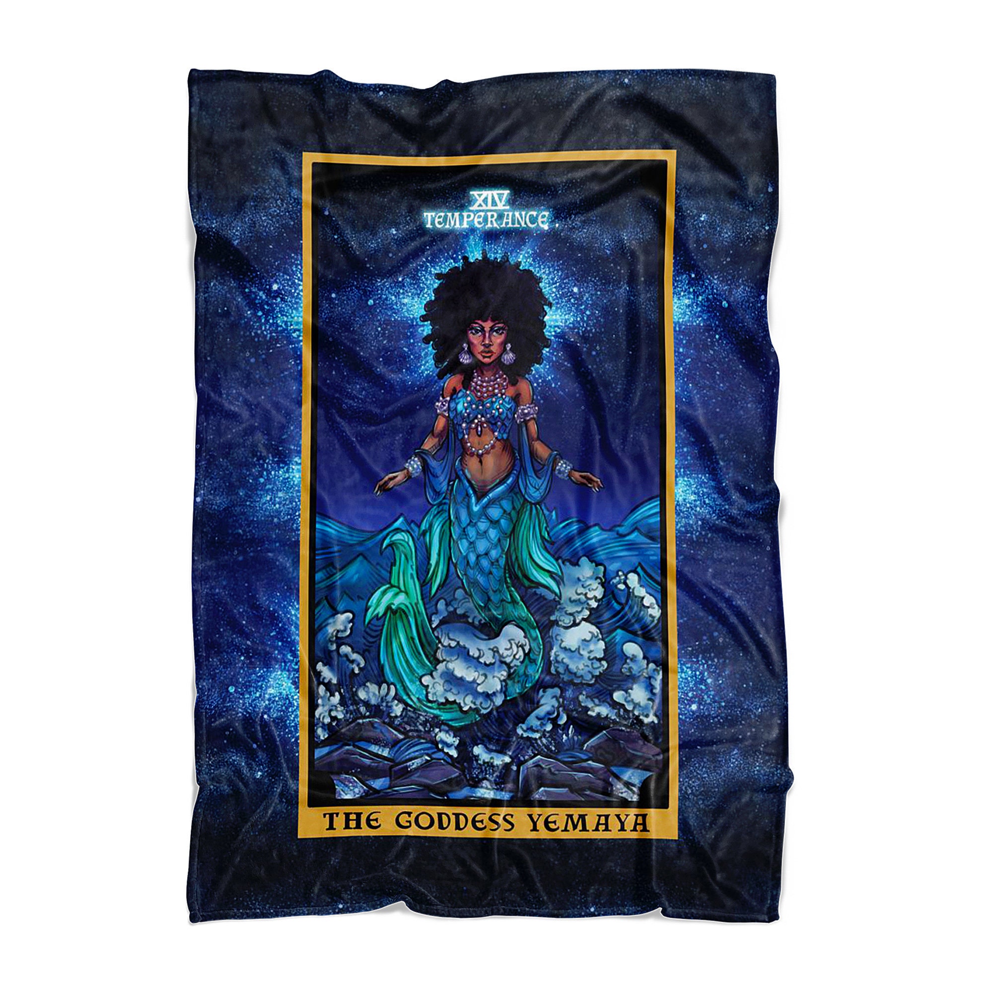 The Goddess Yemaya Temperance Tarot Card Blanket Witchcraft Home