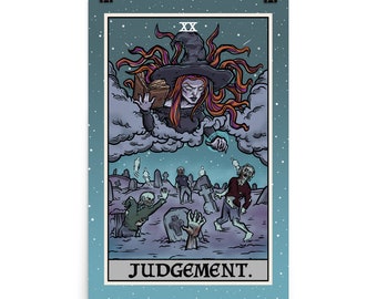 Judgement Tarot Card Poster Halloween Home Decor Witch Wall Hangings Witchcraft Poster Witchy Wall Art Zombie Poster Horror Poster Goth Gift
