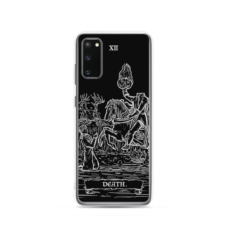 Death Tarot Card Phone Case Samsung S22 Plus Ultra S21 S20 FE S10 S10e Headless Horseman The Legend of Sleepy Hollow Halloween Phone Case 