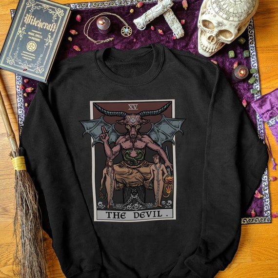 The Devil Tarot Card Shirt Pagan Witch Gothic Clothing Gifts The Devil Tarot Card Shirt Pagan Witch Gothic Clothing Gifts