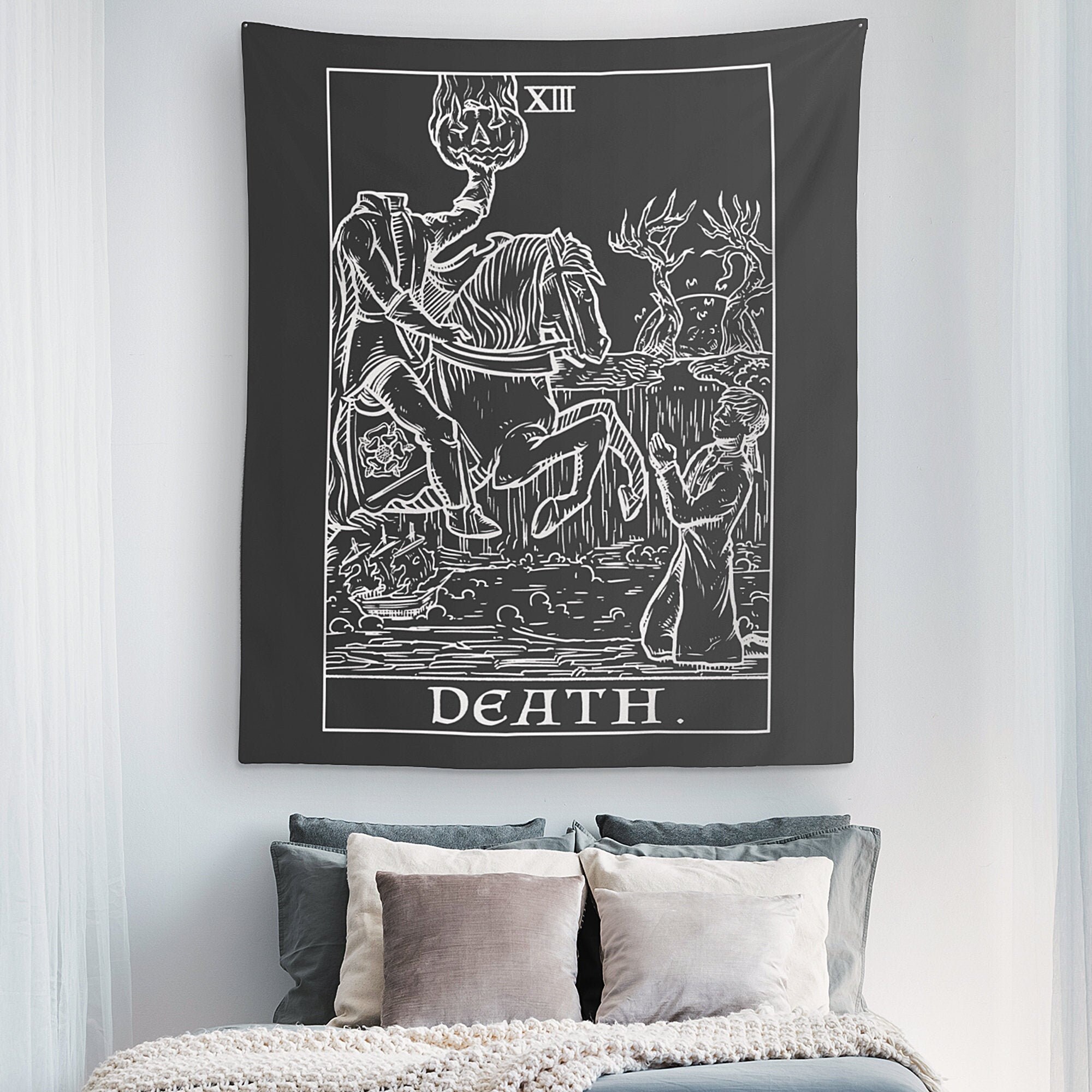 Buy Death Tarot Card Poster Halloween Poster Headless Horseman Online in  India 