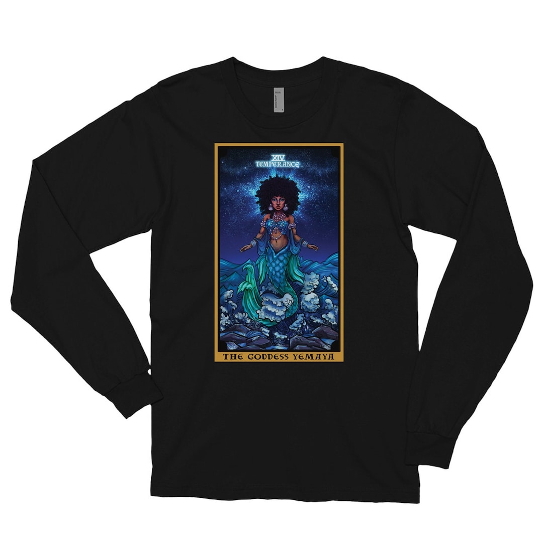 The Goddess Yemaya Temperance Tarot Card Long Sleeve Shirt Witch ...
