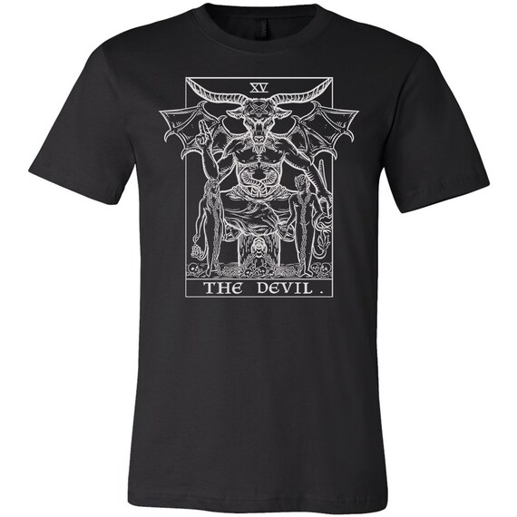 El diablo Tarot tarjeta camisa Baphomet camisa Halloween camisa