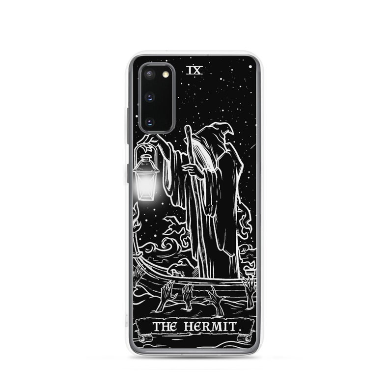 The Hermit Tarot Card Phone Case Samsung Galaxy S22 Plus S21 S20 FE S10 S10+ S10e Grim Reaper Gothic Phone Case Halloween Phone Case Occult 