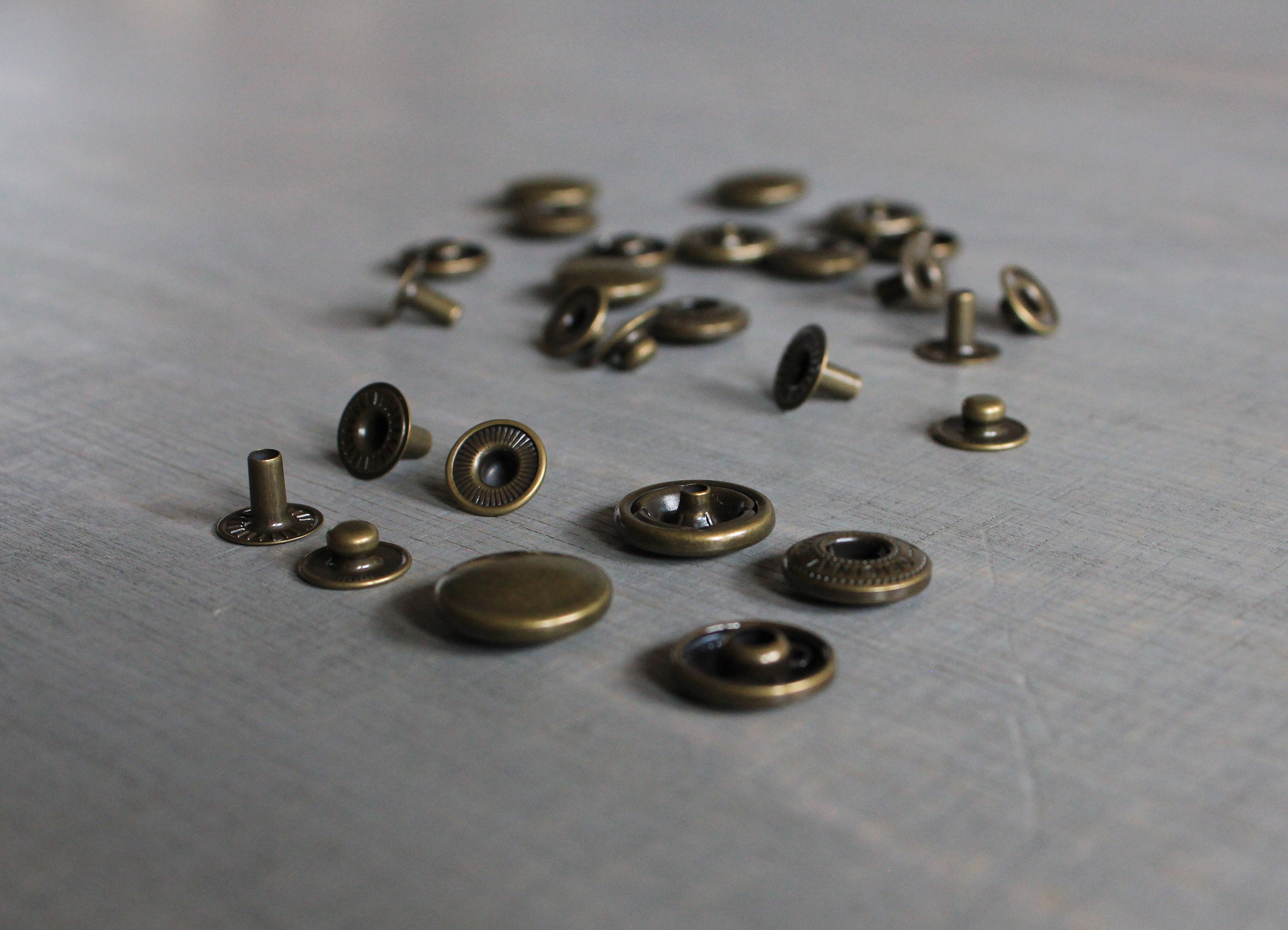 Pack of 10 Push Buttons Antique Brass Etsy Singapore