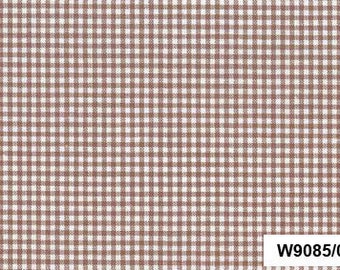 Tissu de Westphalie | Carreaux Vichy marron/écru | 50cm