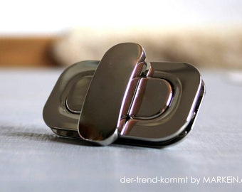 Large metal pocket clasp | oval | Massive