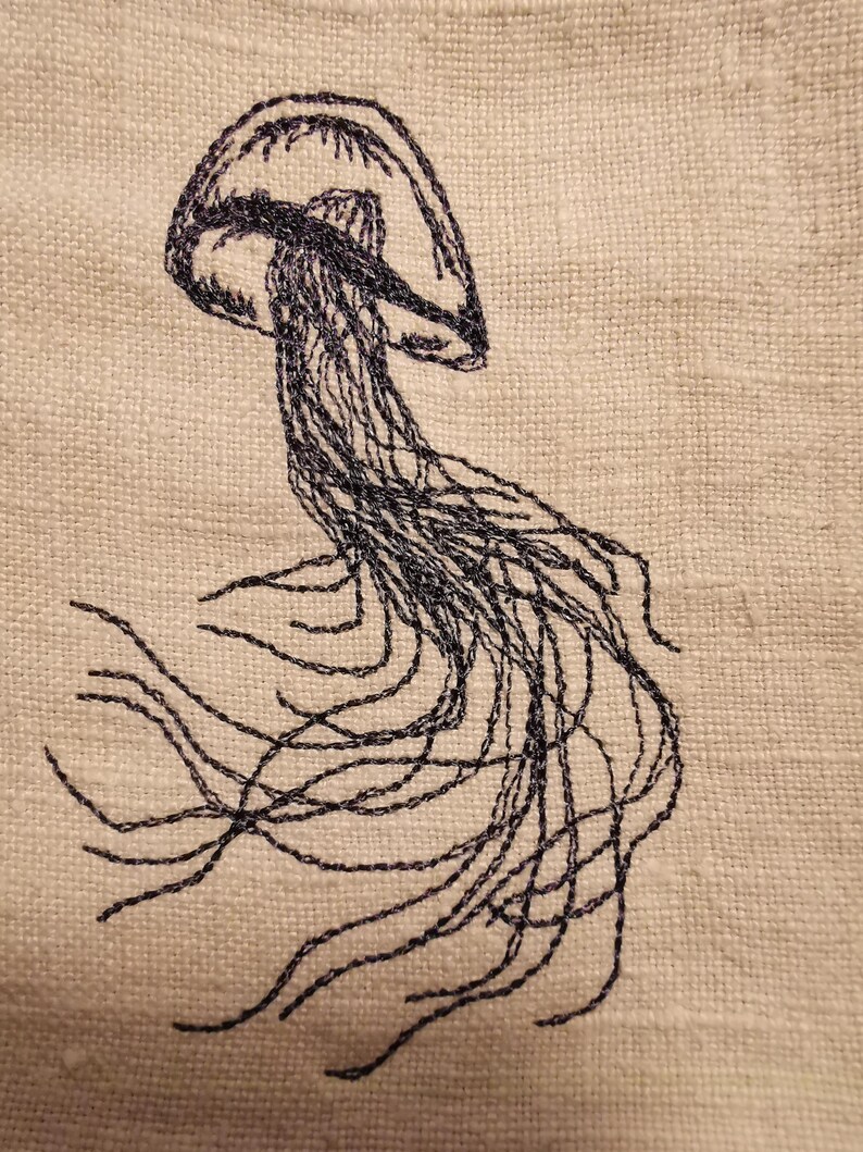 Sea creatures insects embroidery shrimp jellyfish nautilus anglerfish ONLY in combination with a product from my shop image 11