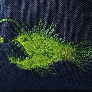 Sea creatures insects embroidery shrimp jellyfish nautilus anglerfish ONLY in combination with a product from my shop image 16