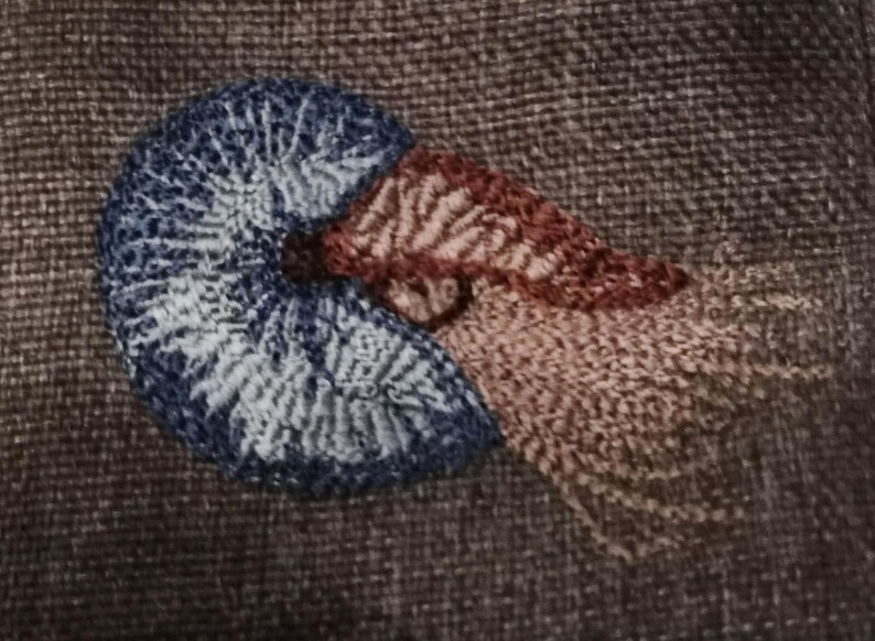 Sea creatures insects embroidery shrimp jellyfish nautilus anglerfish ONLY in combination with a product from my shop image 13