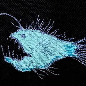 Sea creatures insects embroidery shrimp jellyfish nautilus anglerfish ONLY in combination with a product from my shop image 15