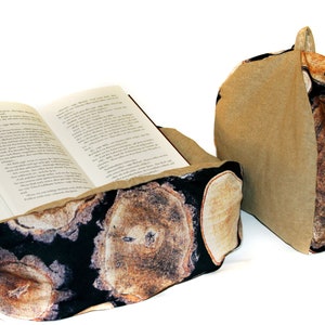 Lesekissen 2 Größen - Holzlatte Holzdiele Holzscheibe Holz