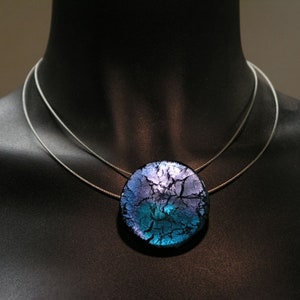 Necklace "XL" made of Murano glass in light blue/purple