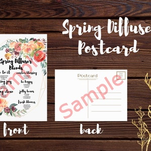 Spring Diffuser Recipe Postcard