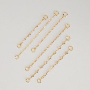 Ciondolo a catena per orecchini in oro, catena per orecchini, catena per elica, piercing a catena per cartilagine, attacco per orecchini con connettore