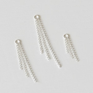 Triplo ciondolo a catena in argento per piercing, catena per piercing, catena per orecchini in argento, catena per elica, catena per piercing alla cartilagine, attacco per orecchini