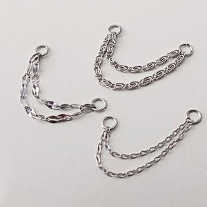 Industrial Earring Piercing Double Ear Chain, Earring Chain, Piercing Earring Chain Attachment, Industrial Piercing Jewelry