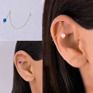 Chain for Helix, Hidden Helix Chain, Helix Piercing Chain Silver, Cartilage Chain, Hidden Helix Jewelry, Helix Piercing Jewelry