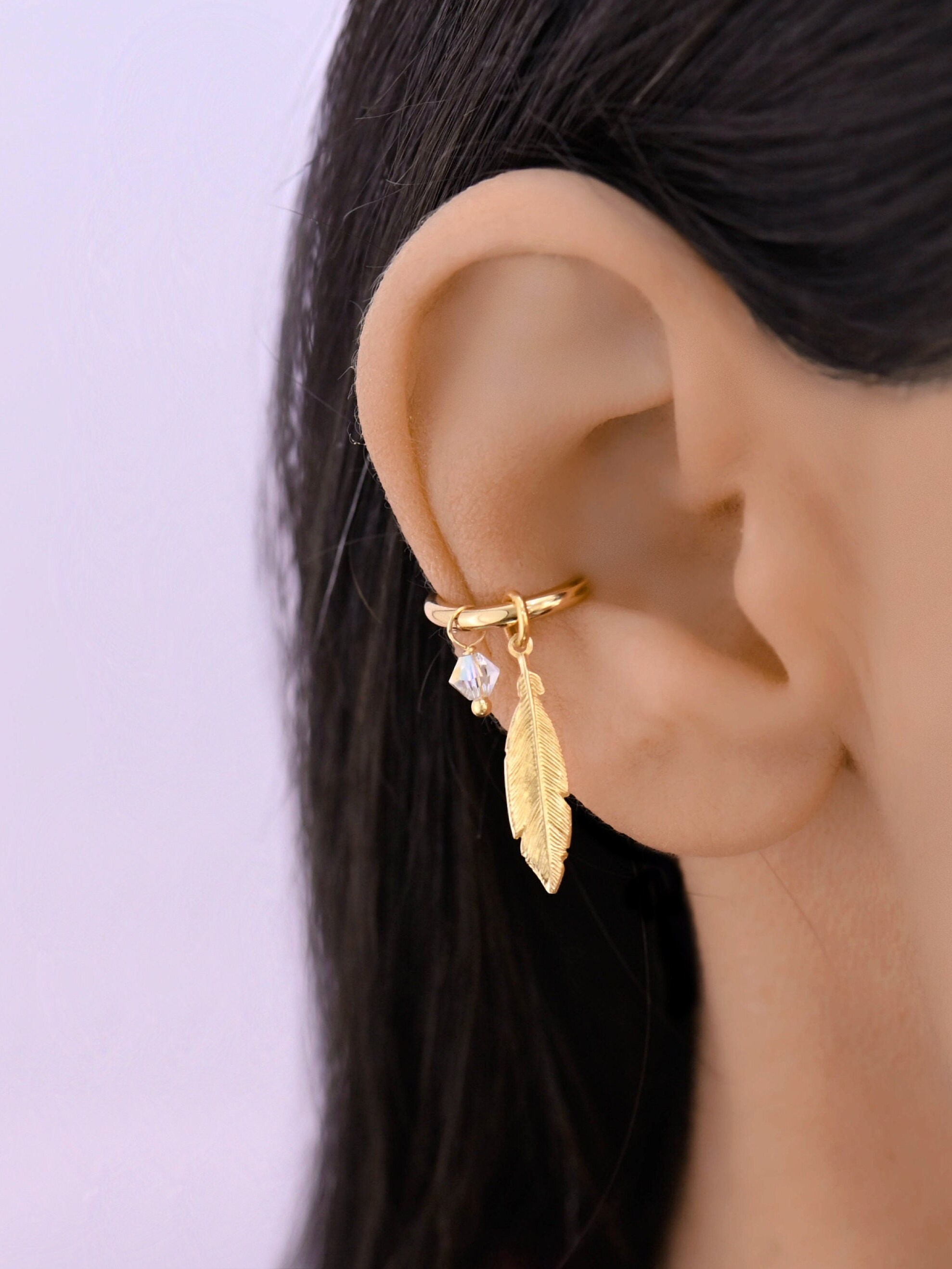 Conch Hoop Spike, Conch Piercing, Dangle Conch Hoop Earring