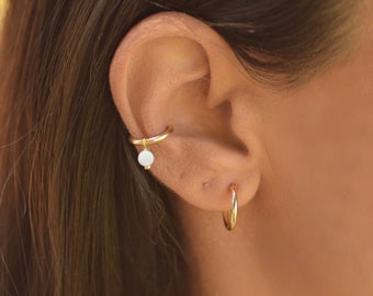 Conch Earring Hoop Gold, Conch Earring, Conch Hoop 18g Earring, Conch Piercing, Conch Jewelry, Cartilage Earring, Conch Earring Hoop