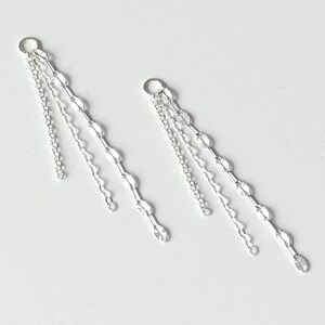 Ciondolo a catena in argento per orecchini, catena in argento per orecchini, ciondolo a catena per orecchini, catena per elica, piercing a catena per cartilagine, attacco per orecchini