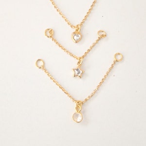 Gold Ohrring Ketten Charm, Ohrring Kette, Helix Kette, Knorpel Kette Piercing, Kette für Ohrstecker, Ohrring Stecker Attatchment