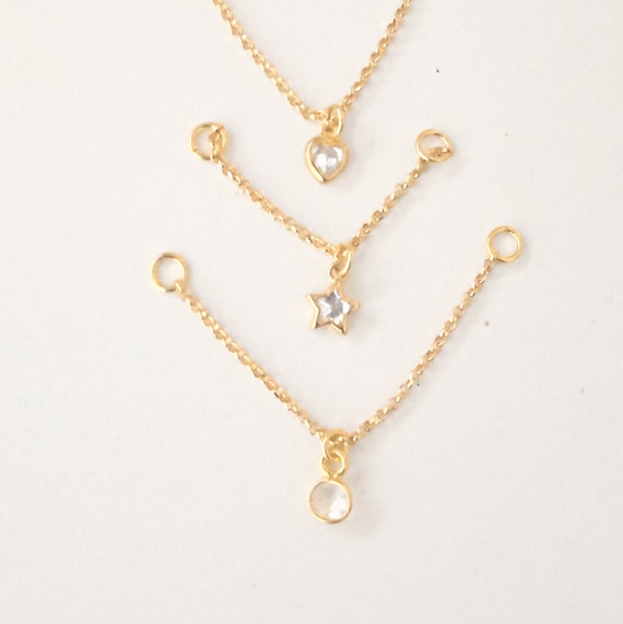 Dangle Gold Earring Chain Charm, Earring Chain, Helix Chain, Cartilage Chain Piercing, Chain for Studs, Earring  Connector Attatchment