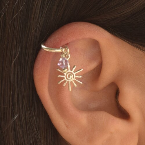 18g Sterling Silver 925 Helix Cartilage Seamless Hoop Earring. Etsy