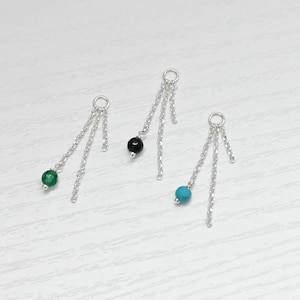 Earring Chain Add On, Dangle Earring Chain Charm Stone, Earring Chain, Charm Piercing Chain, Cartilage Chain