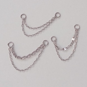 Doppia catena per orecchino, catena per orecchini, catena per piercing all'elica, catena per piercing alla conchiglia, catena per piercing industriale, attacco per catena per orecchini
