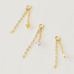 Dangle Earring Chain Charm Add On, Earring Chain, Chain Piercing, Chain for Studs, Chain for Hoops, Earring Attatchment