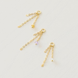 Pendentif chaîne pour boucle d'oreille, chaîne supplémentaire pour boucle d'oreille, piercing chaîne du cartilage, chaîne pour clous, chaîne pour créoles, accessoire de boucle d'oreille