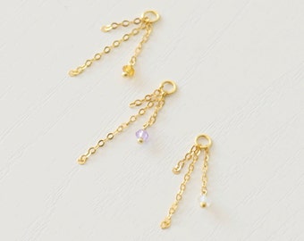 Dangle Earring Chain Charm, Earring Chain Add On, Cartilage Chain Piercing, Chain for Studs, Chain for Hoops, Earring Attatchment