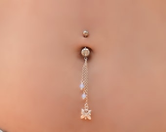 Pendentifs pour nombril, anneau de nombril, anneau de nombril, anneau de nombril, piercing ventre, anneau de nombril, pierre de lune, anneau de ventre argent, bijoux de corps