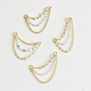 Zwei Ton Ohr Piercing Kettenanhänger , Ohrring Kette, Muschel Piercing Kettenanhänger , Helix Piercing Kettenanhänger, Piercingschmuck