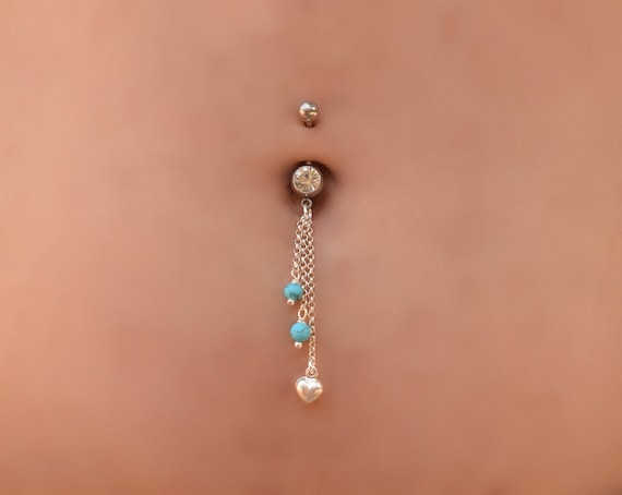 Dainty Belly Ring Belly Rings Dangle Belly Button Rings Belly