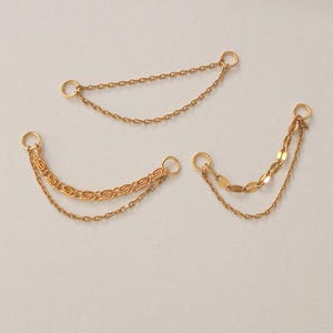 Cadena para piercing con forma de caracola colgante dorada, cadena para pendientes con forma de caracola, cadena para piercing industrial dorada, cadena para piercing de hélice, joyería con forma de caracola
