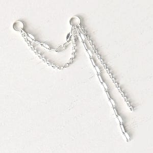 Baumeln hinzufügen Auf Ohrring Kette Charme, Ohrring Kette, Piercing Kette Charme, Sterling Silber Ohr Kette, Helix Kette, Knorpel Piercing Schmuck