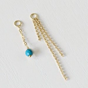 Multi Earring Chain Charms Add On, Earring Chain, Earring Chain Charm Set, Earring Chain, Piercing Chain Charm Set