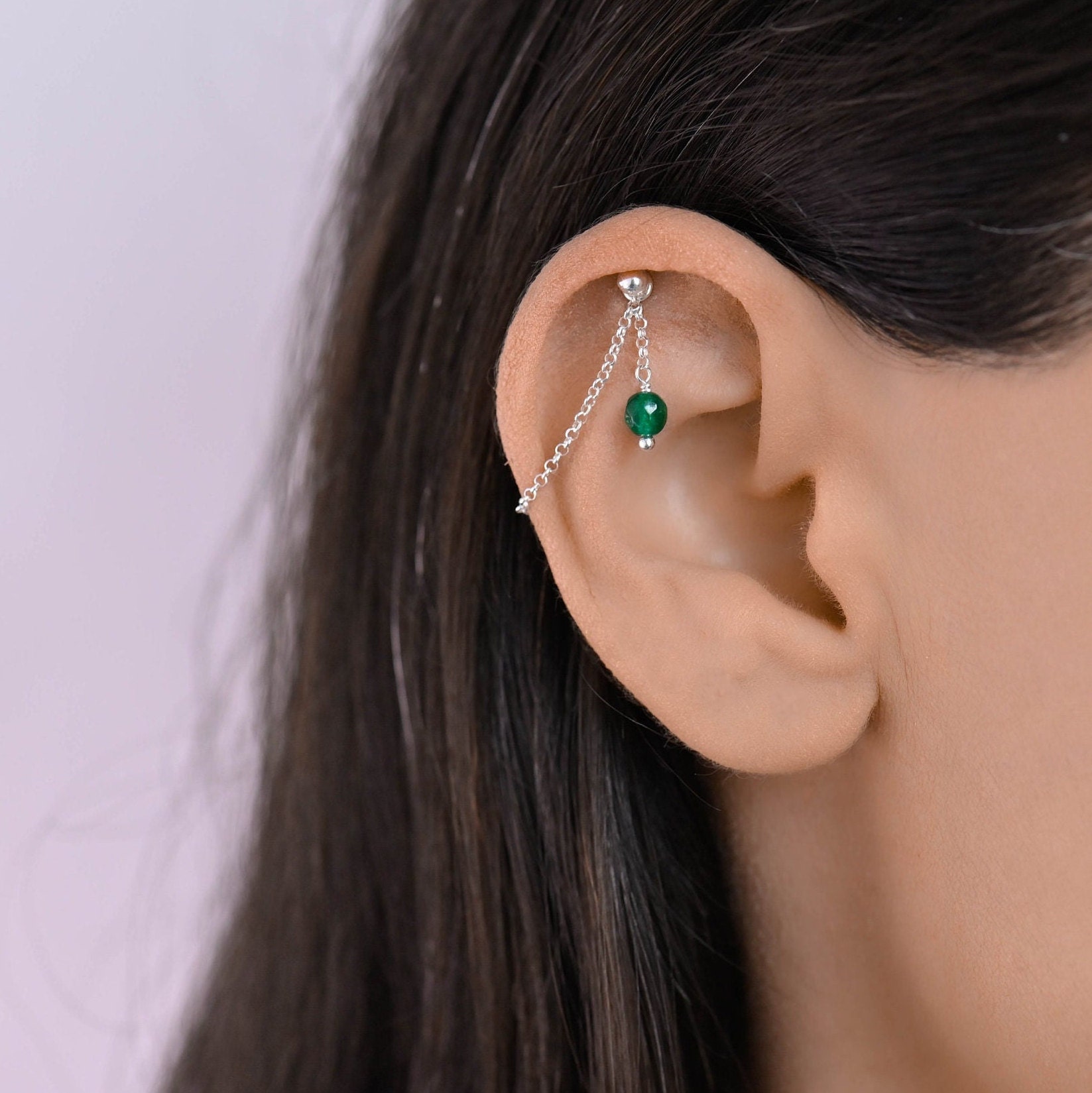 Hidden Moonstone Helix Chain, Hidden Helix Chain, Helix Piercing Chain ...