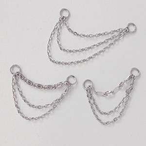 Triple Earring Chain Charm, Earring Chain, Helix Piercing Chain, Conch Piercing Chain, Industrial Piercing Chain, Earring Chain Attachment
