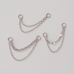 Double Earring Chain Charm, Earring Chain, Conch Piercing Chain, Helix Piercing Chain, Industrial Piercing, Earring Chain Attachment